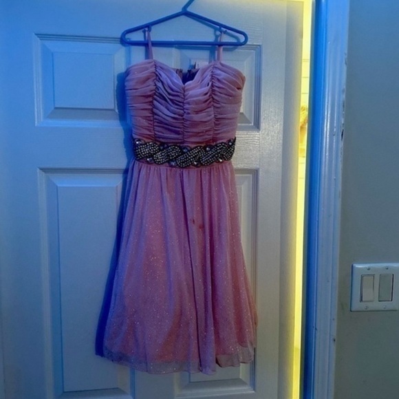 Vintage Sissy Princess Le chateau size 9 mini dress Stretchy Elegant - Picture 4 of 4